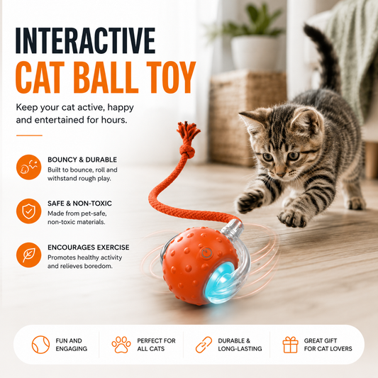 Interactive Rolling Ball Cat Toy