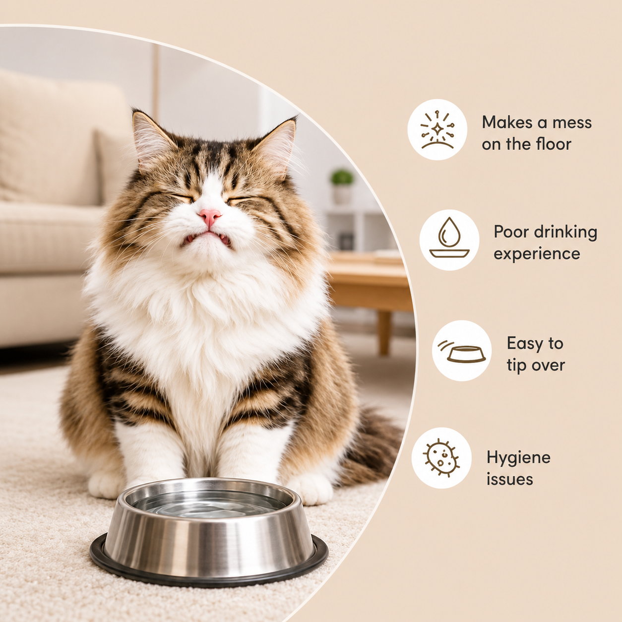 Anti-Splash Slow Drinking Pet Bowl